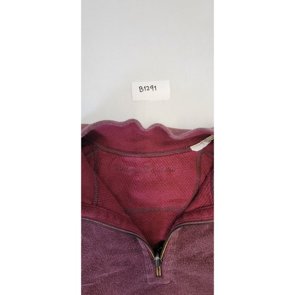 Tommy Bahama Mens Burgundy Quarter Zip Pullover Sweatshirt Size XL - Picture 3 of 4